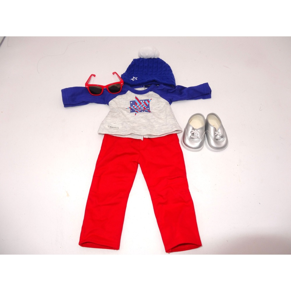 American Girl Star Spangled Fan Gear Patriotic USA set For Girl Or Boy Dolls
